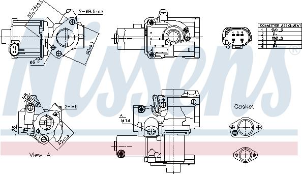 Nissens 98199 - Клапан возврата ОГ autosila-amz.com