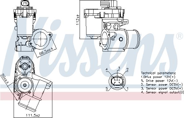 Nissens 98347 - Клапан возврата ОГ autosila-amz.com