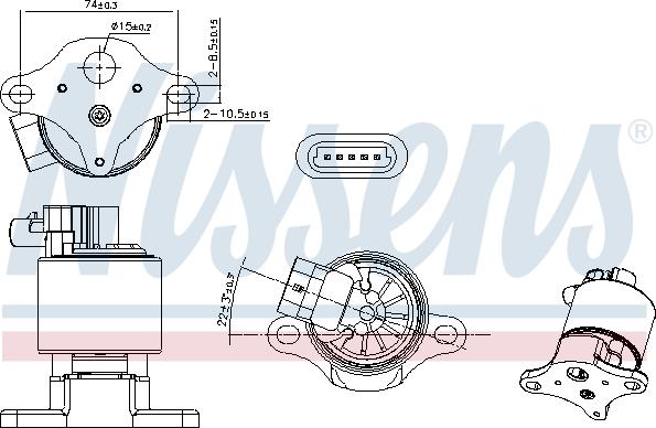 Nissens 98361 - Клапан возврата ОГ autosila-amz.com