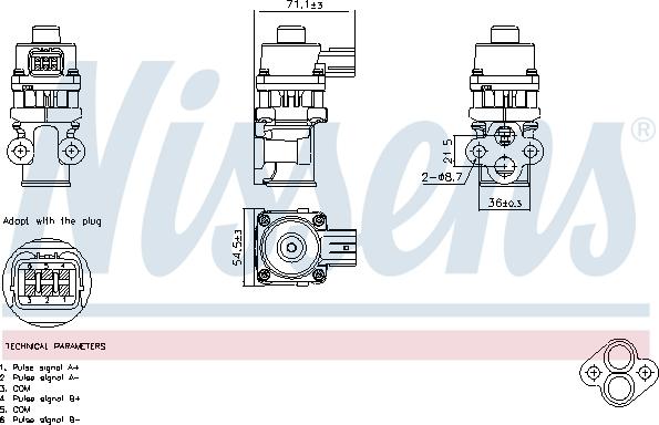 Nissens 98368 - Клапан возврата ОГ autosila-amz.com