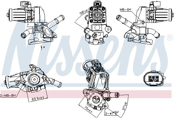 Nissens 98238 - Клапан возврата ОГ autosila-amz.com