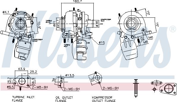 Nissens 93498 - Турбина, компрессор autosila-amz.com