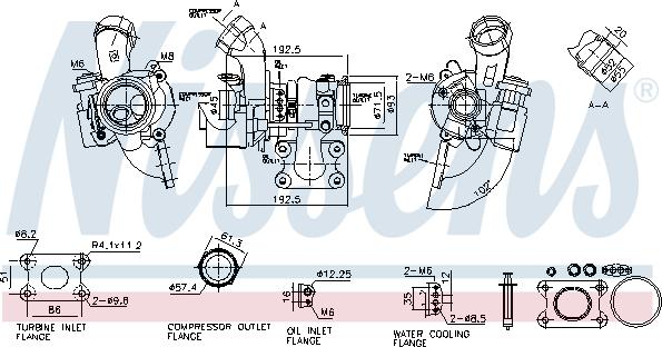 Nissens 93587 - Турбина, компрессор autosila-amz.com