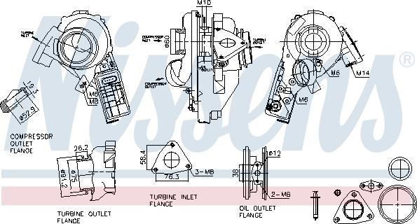 Nissens 93520 - Турбина, компрессор autosila-amz.com