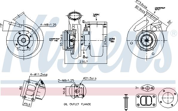 Nissens 93663 - Турбина, компрессор autosila-amz.com