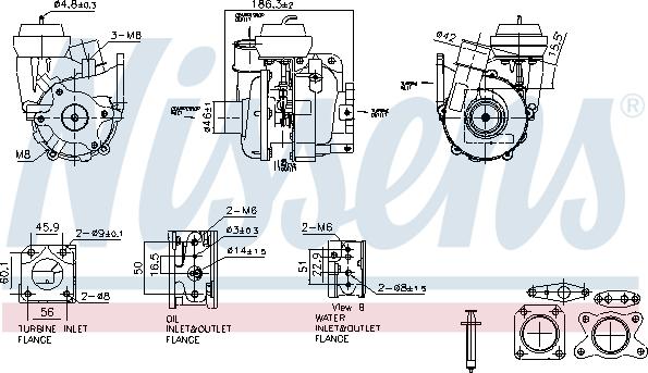 Nissens 93615 - Турбина, компрессор autosila-amz.com