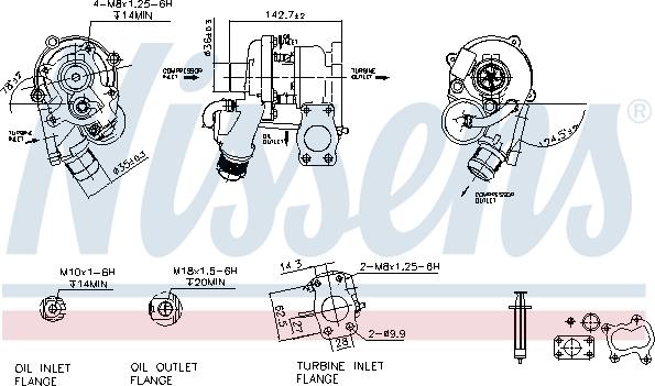 Nissens 93237 - Турбина, компрессор autosila-amz.com