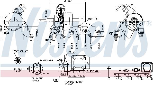 Nissens 93227 - Turbosprezarka (Nowy, z zestawem uszczelek) pasuje do: FORD MONDEO III, TRANSIT JAGUAR X-TYPE I 2.0D autosila-amz.com