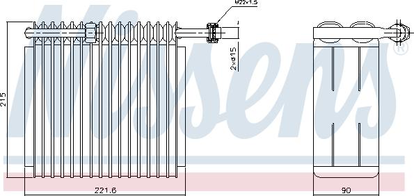 Nissens 92199 - Испаритель, кондиционер autosila-amz.com