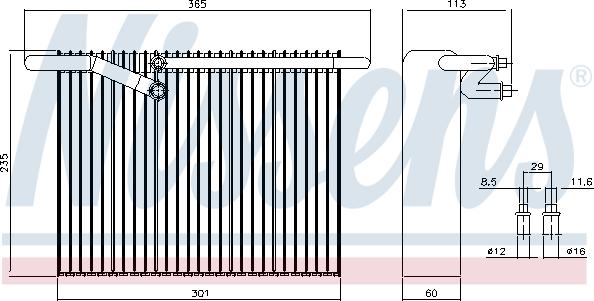 Nissens 92304 - Испаритель, кондиционер autosila-amz.com