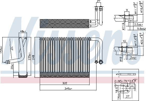 Nissens 92327 - Испаритель BMW 6 F06-F12-F13 (09-) 640 i autosila-amz.com