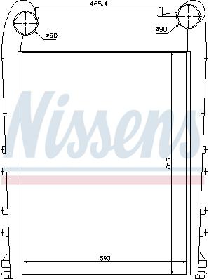 Nissens 97058 - Интеркулер, теплообменник турбины autosila-amz.com