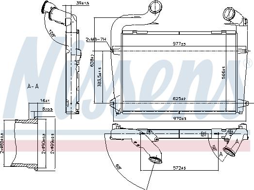 Nissens 97061 - Интеркулер, теплообменник турбины autosila-amz.com