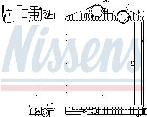 Nissens 97033 - Интеркулер, теплообменник турбины autosila-amz.com