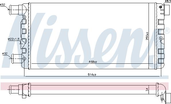 Nissens 699816 - Радиатор, охлаждение двигателя autosila-amz.com