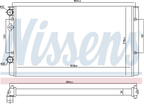 Nissens 699748 - Радиатор, охлаждение двигателя autosila-amz.com