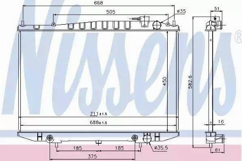 Nissens 69453 - Радиатор, охлаждение двигателя autosila-amz.com