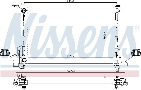 Nissens 694670 - Радиатор, охлаждение двигателя autosila-amz.com