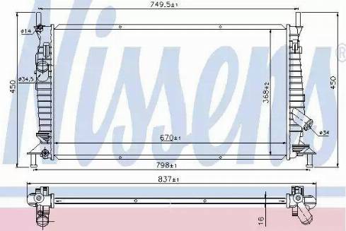 Nissens 69480 - Радиатор, охлаждение двигателя autosila-amz.com