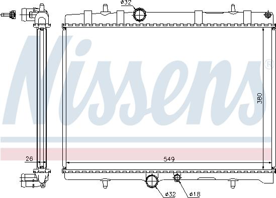 Nissens 695550 - Радиатор, охлаждение двигателя autosila-amz.com