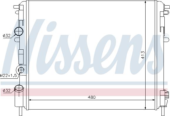 Nissens 695640 - Радиатор, охлаждение двигателя autosila-amz.com