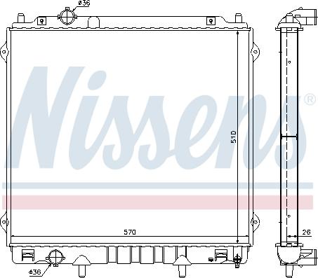 Nissens 695216 - Радиатор, охлаждение двигателя autosila-amz.com