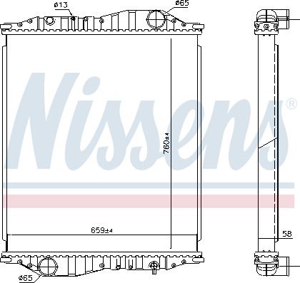 Nissens 69602A - Радиатор, охлаждение двигателя autosila-amz.com