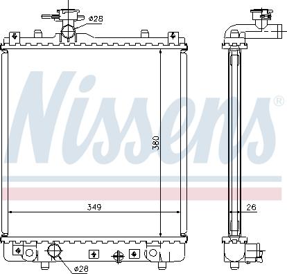 Nissens 696294 - Радиатор, охлаждение двигателя autosila-amz.com