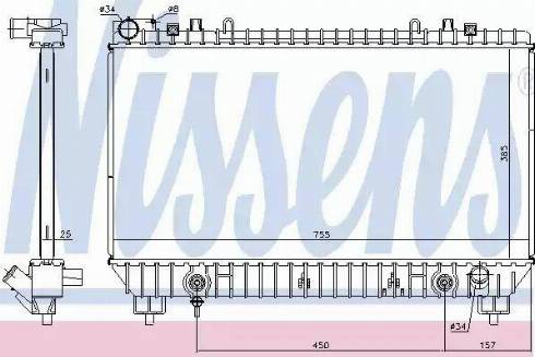 Nissens 69095 - Радиатор, охлаждение двигателя autosila-amz.com