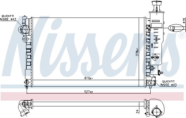 Nissens 690916 - Радиатор, охлаждение двигателя autosila-amz.com