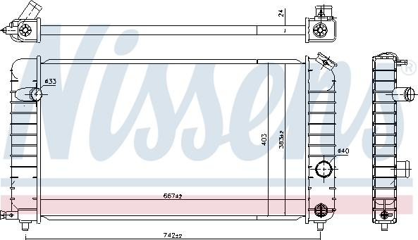 Nissens 691953 - Радиатор, охлаждение двигателя autosila-amz.com