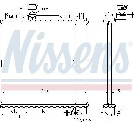 Nissens 691481 - Радиатор, охлаждение двигателя autosila-amz.com