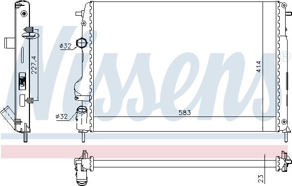 Nissens 691551 - Радиатор, охлаждение двигателя autosila-amz.com