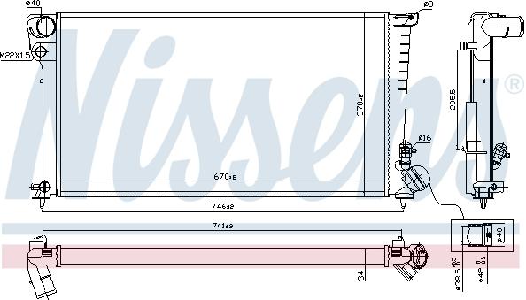 Nissens 698681 - Радиатор, охлаждение двигателя autosila-amz.com