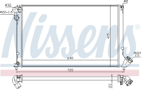 Nissens 698828 - Радиатор, охлаждение двигателя autosila-amz.com