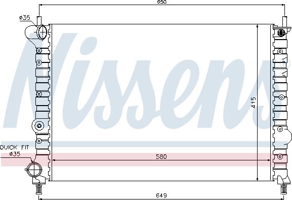 Nissens 692051 - Радиатор, охлаждение двигателя autosila-amz.com