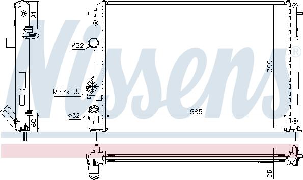 Nissens 692867 - Радиатор, охлаждение двигателя autosila-amz.com