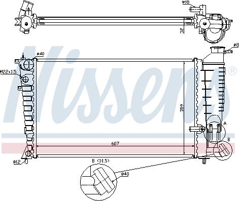 Nissens 697136 - Радиатор, охлаждение двигателя autosila-amz.com