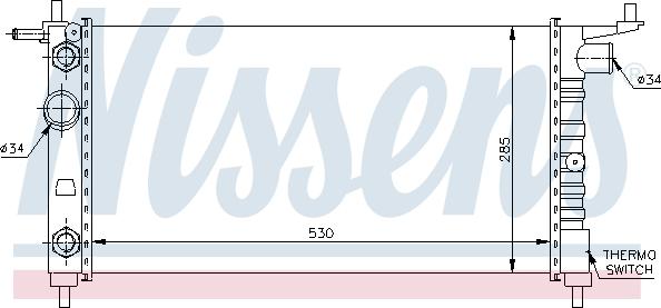 Nissens 697393 - Радиатор, охлаждение двигателя autosila-amz.com