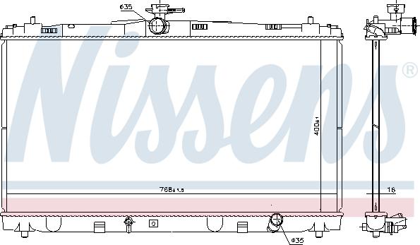 Nissens 646935 - Радиатор, охлаждение двигателя autosila-amz.com