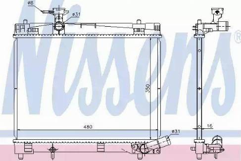 Nissens 646896 - Радиатор, охлаждение двигателя autosila-amz.com