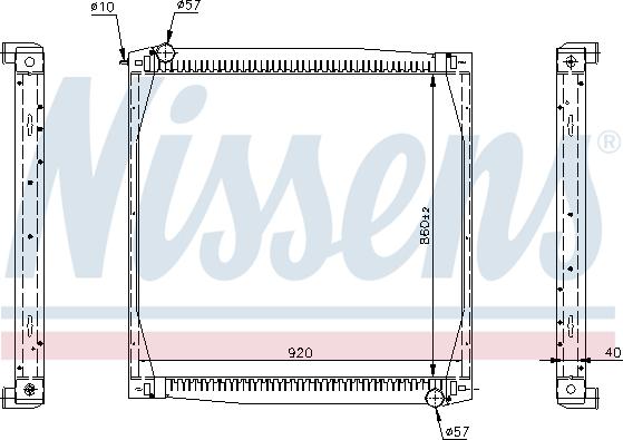 Nissens 64069A - Радиатор, охлаждение двигателя autosila-amz.com