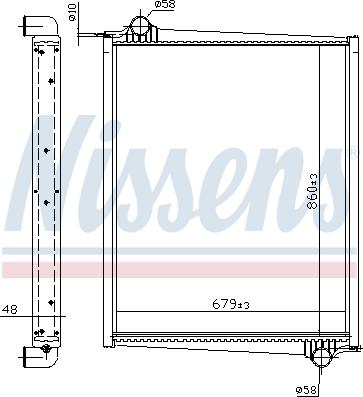 Nissens 64068A - Радиатор, охлаждение двигателя autosila-amz.com