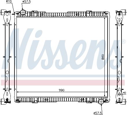 Nissens 64067A - Радиатор, охлаждение двигателя autosila-amz.com