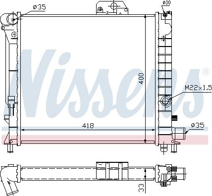 Nissens 64039 - Радиатор, охлаждение двигателя autosila-amz.com