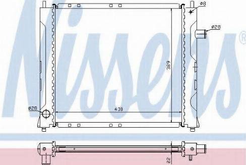 Nissens 64028A - Радиатор, охлаждение двигателя autosila-amz.com