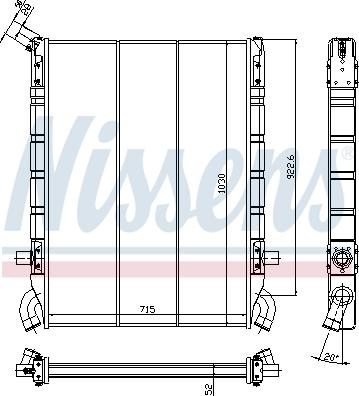 Nissens 64071 - Радиатор, охлаждение двигателя autosila-amz.com