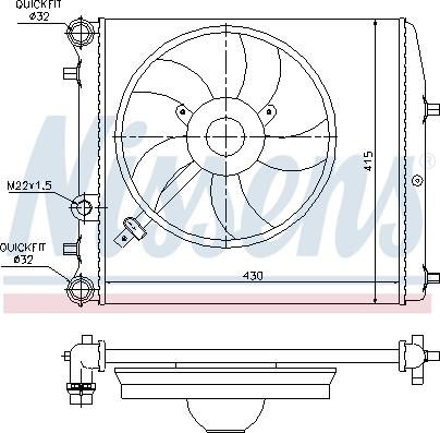 Nissens 697080 - Радиатор, охлаждение двигателя autosila-amz.com