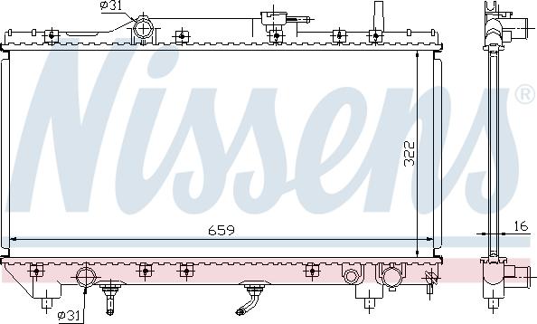 Nissens 64806 - Радиатор, охлаждение двигателя autosila-amz.com