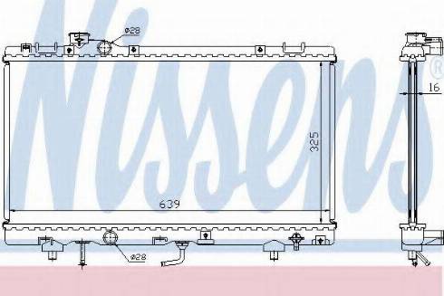 Nissens 64704A - Радиатор, охлаждение двигателя autosila-amz.com